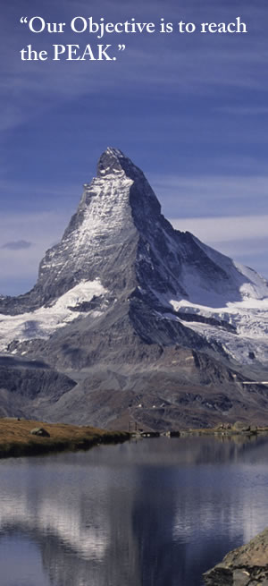Matterhorn graphic - Take opportunity to the Market versus waiting for the Market to provide opportunity.