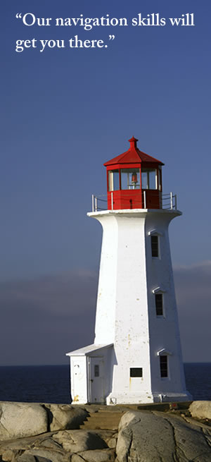 Lighthouse graphic - Take opportunity to the Market versus waiting for the Market to provide opportunity.